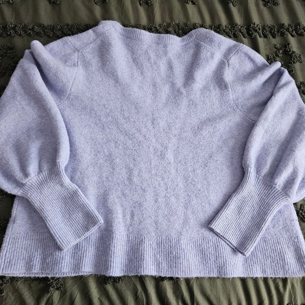 Madewell Dreamy Lavender V Neck Sweater Oversized Cozy Soft Knit - Picture 5 of 8
